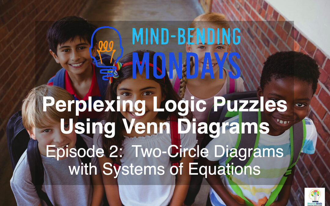 Perplexing Logic Puzzles Using Venn Diagrams Episode 2:  Two Circle Venn Diagrams with Systems of Equations